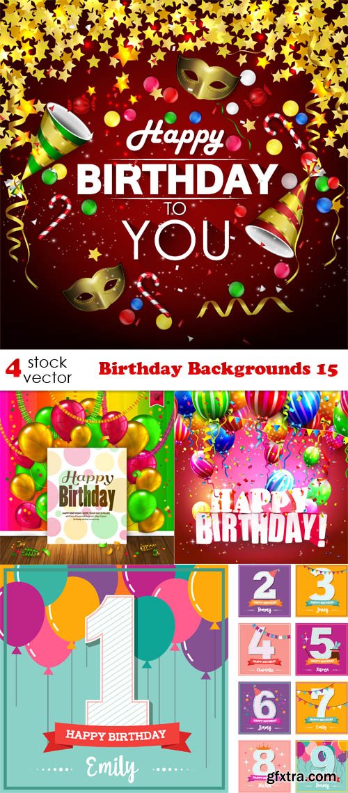 Vectors - Birthday Backgrounds 15
