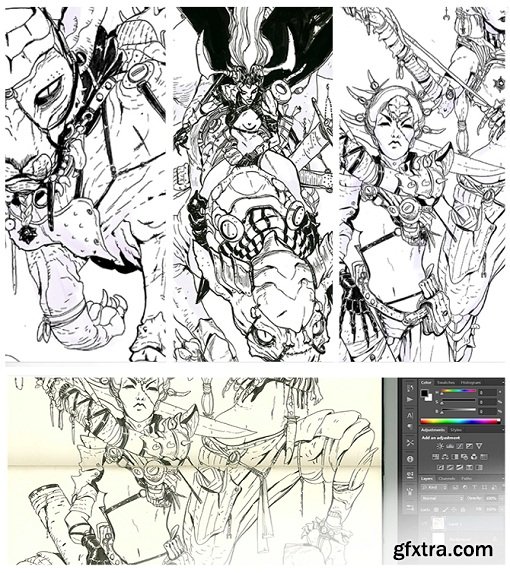 Gumroad - Creating concepts and illustrations in Pen and Ink (full package)