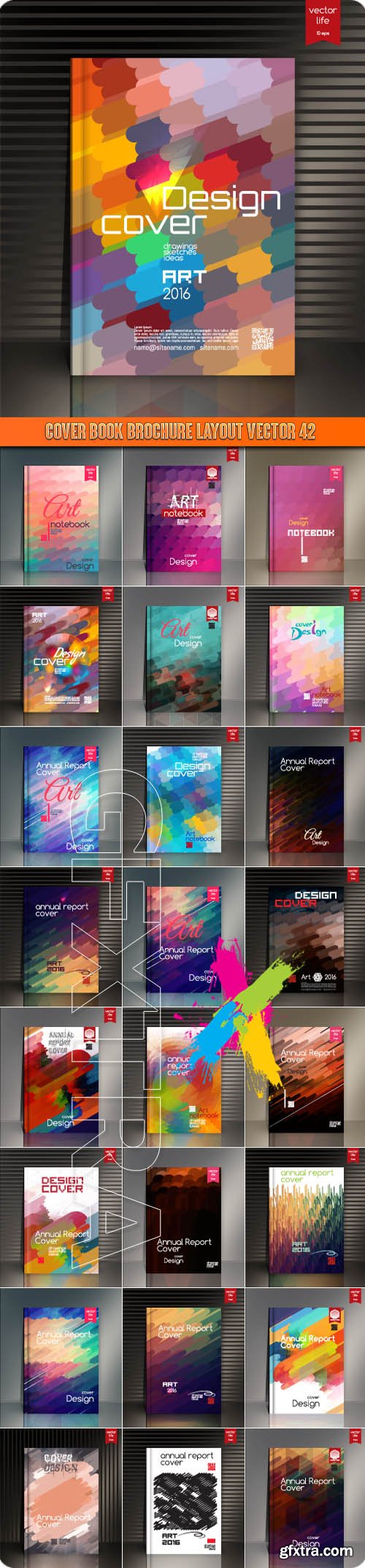 Cover book brochure layout vector 42