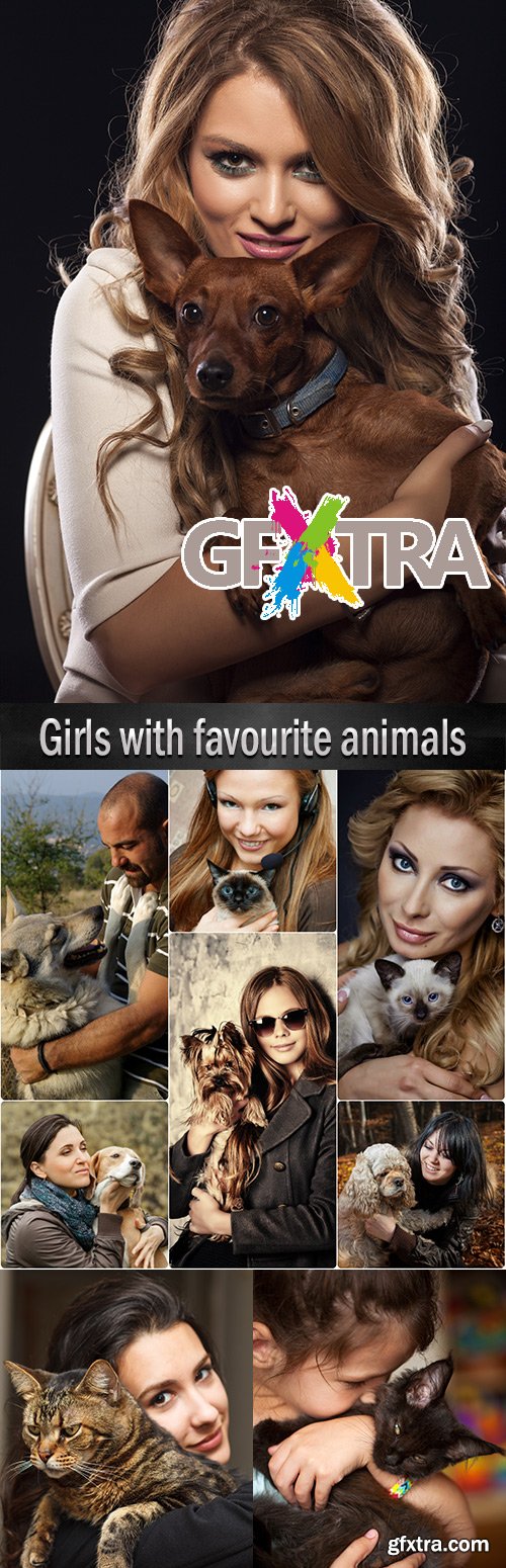 Girls with favourite animals