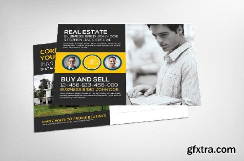 CreativeMarket Real Estate Agent Postcard Template 632018