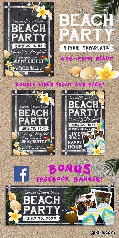 CM - Chalk Summer Beach Party Flyer 120422