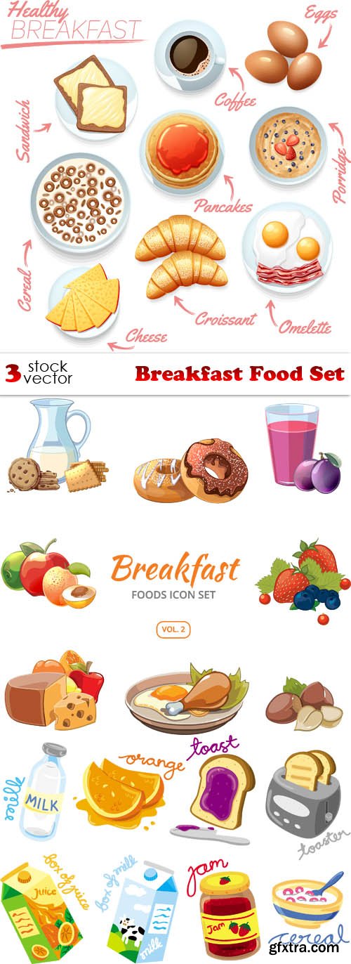 Vectors - Breakfast Food Set