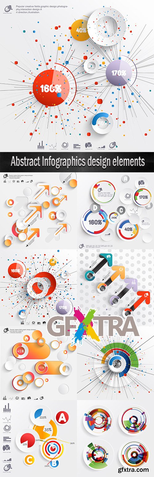Abstract Infographics design elements