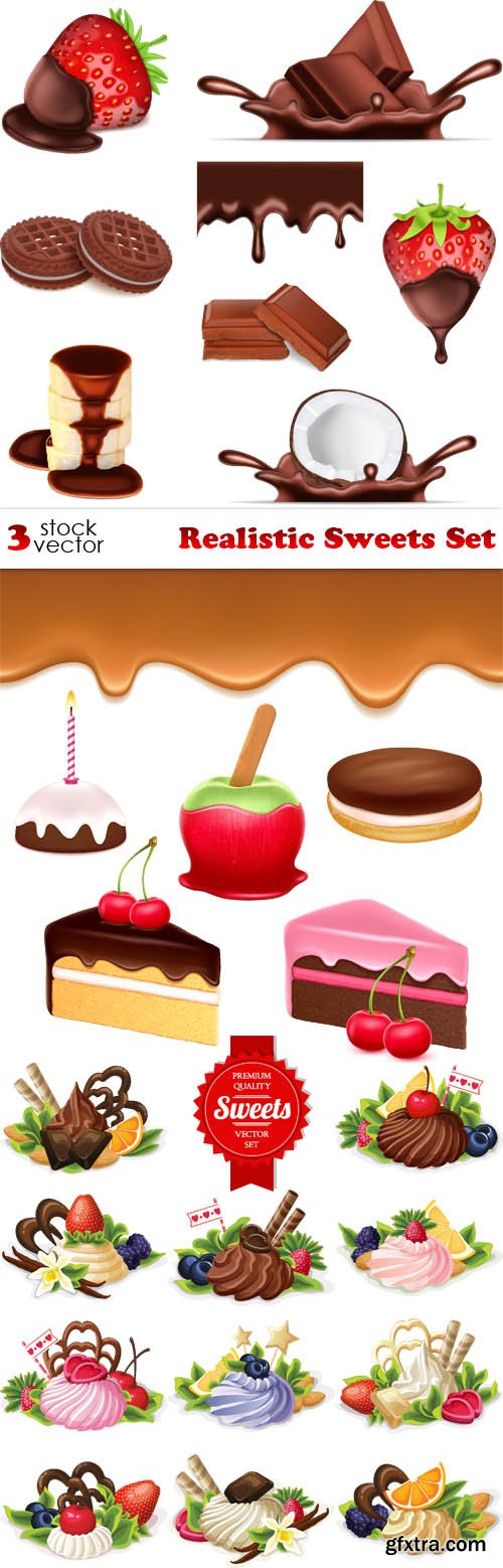 Vectors - Realistic Sweets Set