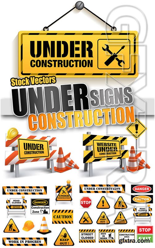Under Construction Signs - Stock Vectors