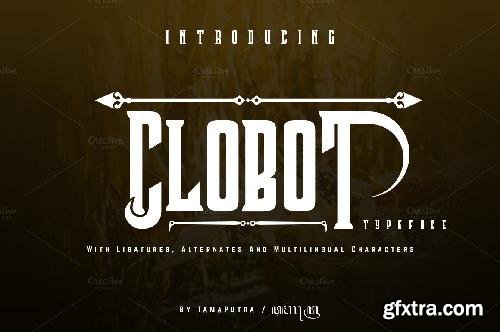 CreativeMarket Clobot Typeface + Extras 636147