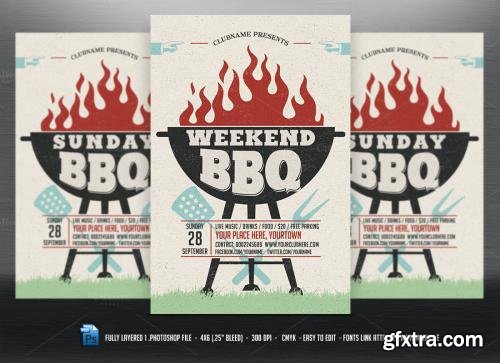 CreativeMarket Weekend/Sunday/Holiday BBQ Flyer 621565