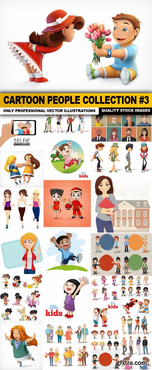 Cartoon People Collection #3 - 25 Vector