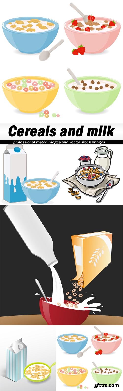 Cereals and milk-5xEPS