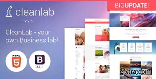 ThemeForest - CleanLab v2.5 - Multiporpose HTML5 Template with Page Builder - 8570208