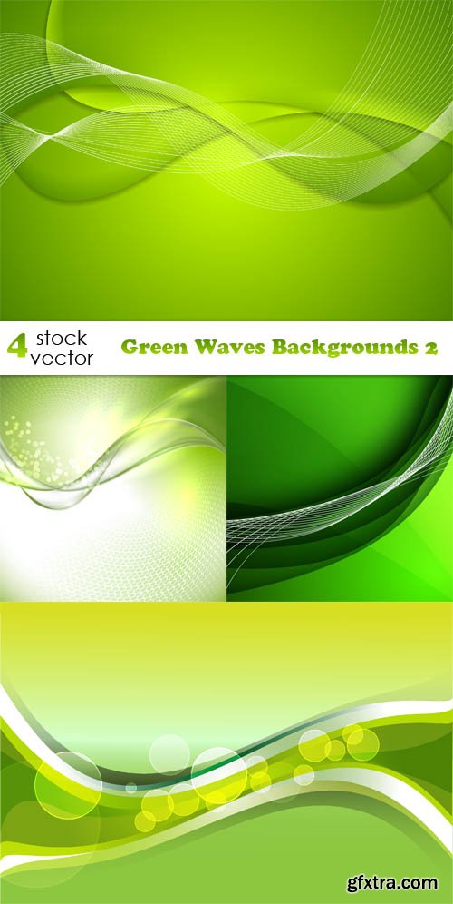 Vectors - Green Waves Backgrounds 2