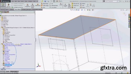 SOLIDWORKS Sheet Metal - Sketch-driven Enclosure Assembly Design