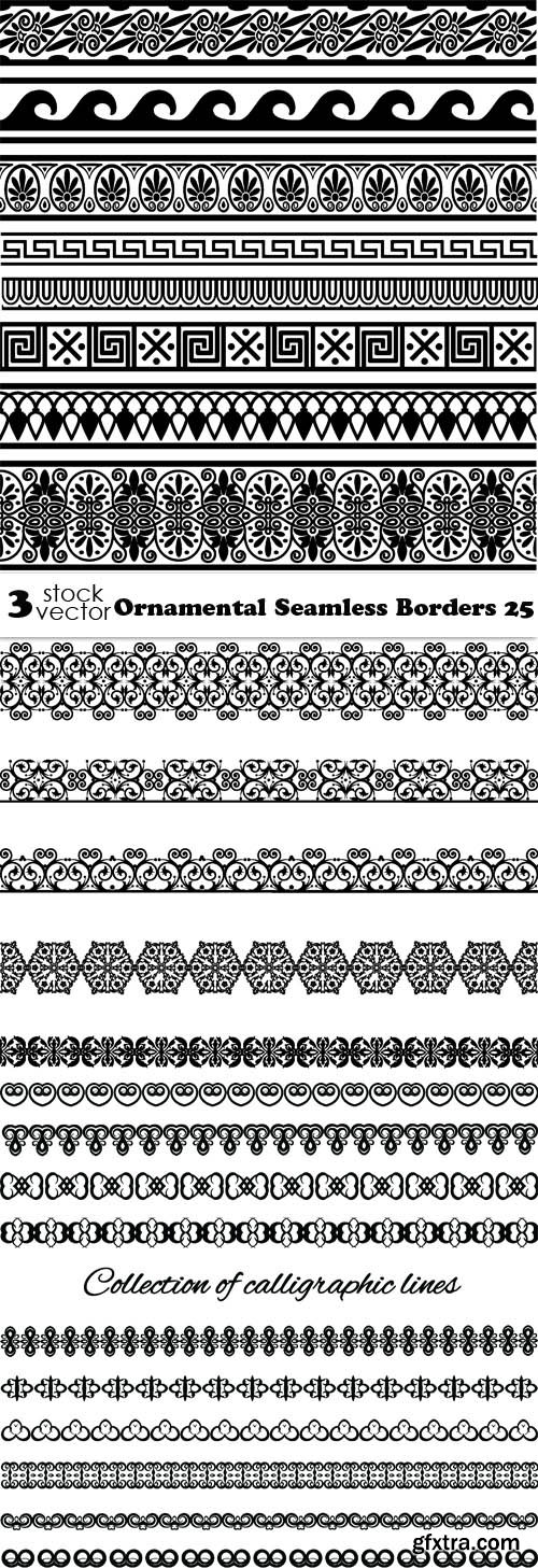 Vectors - Ornamental Seamless Borders 25