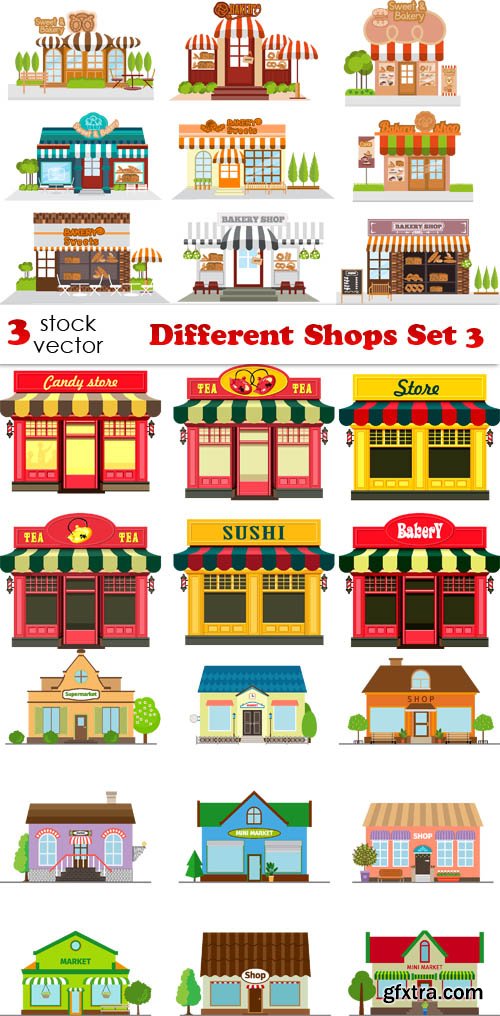 Vectors - Different Shops Set 3