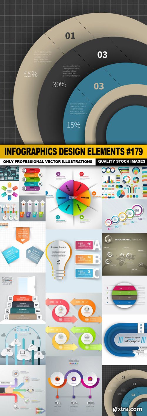 Infographics Design Elements #179 - 20 Vector