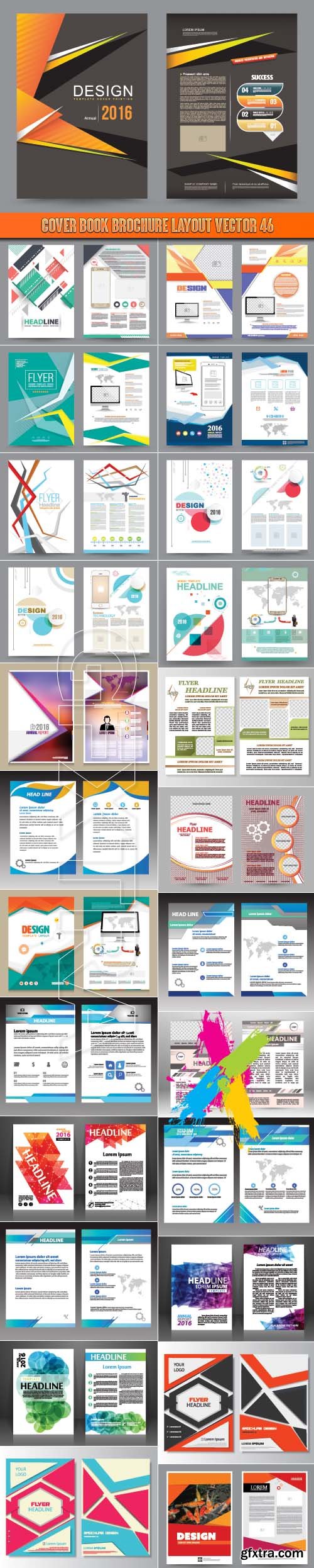 Cover book brochure layout vector 46