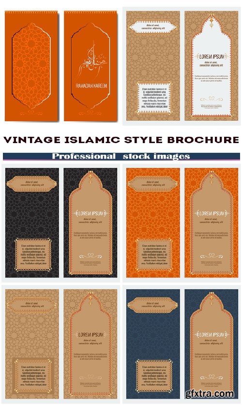 Vintage Islamic Style Brochure & Flyer Design Vectors 6xEPS