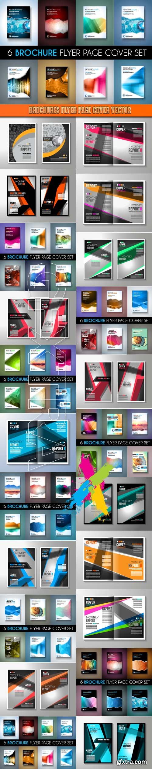 Brochures flyer page cover vector