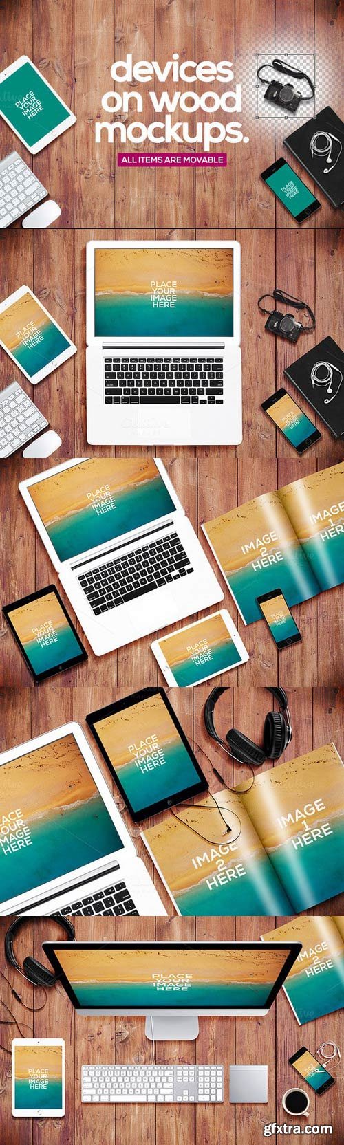 CM - Devices On Wood - Mockups 354370