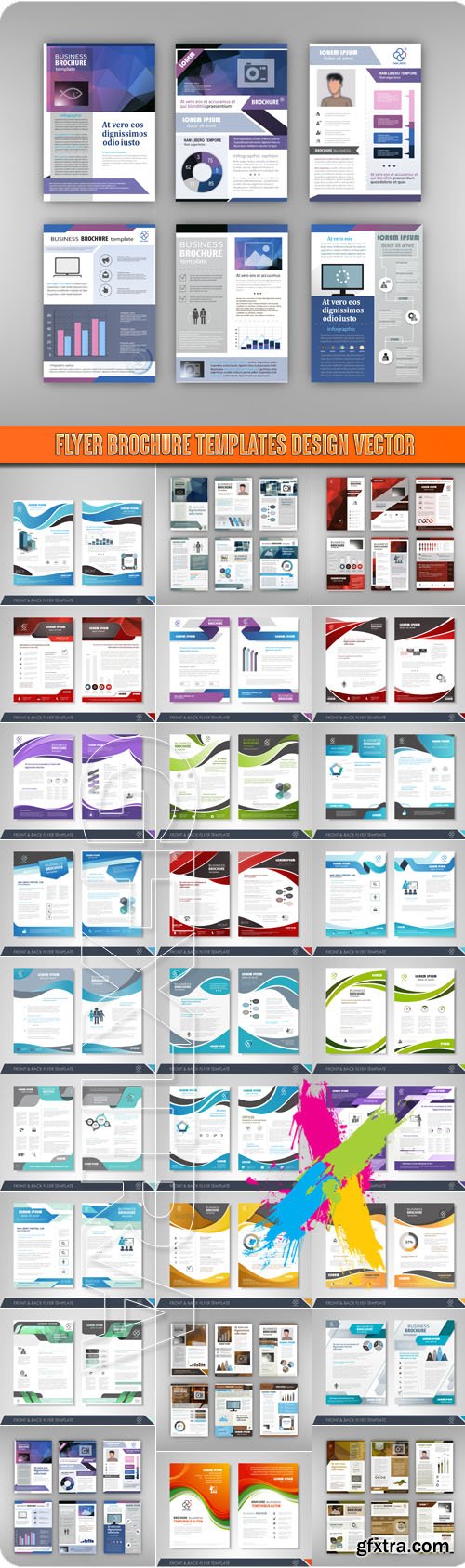 Flyer Brochure Templates Design Vector