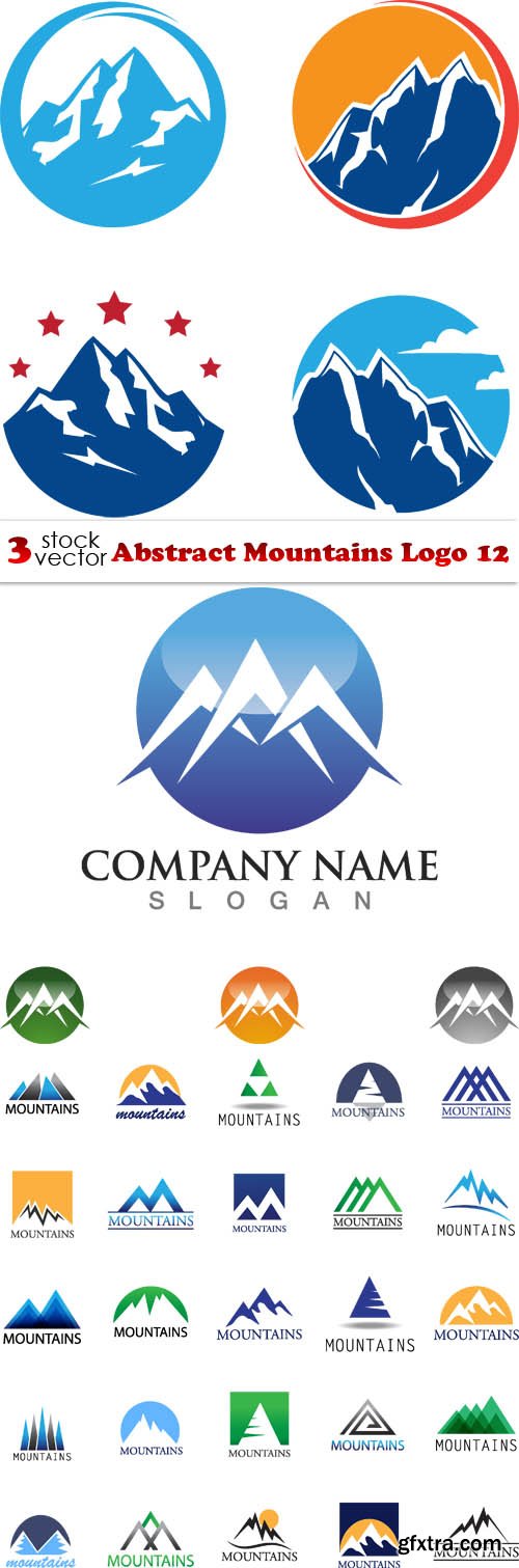 Vectors - Abstract Mountains Logo 12