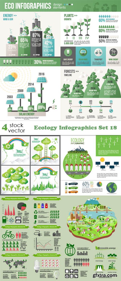 Vectors - Ecology Infographics Set 18