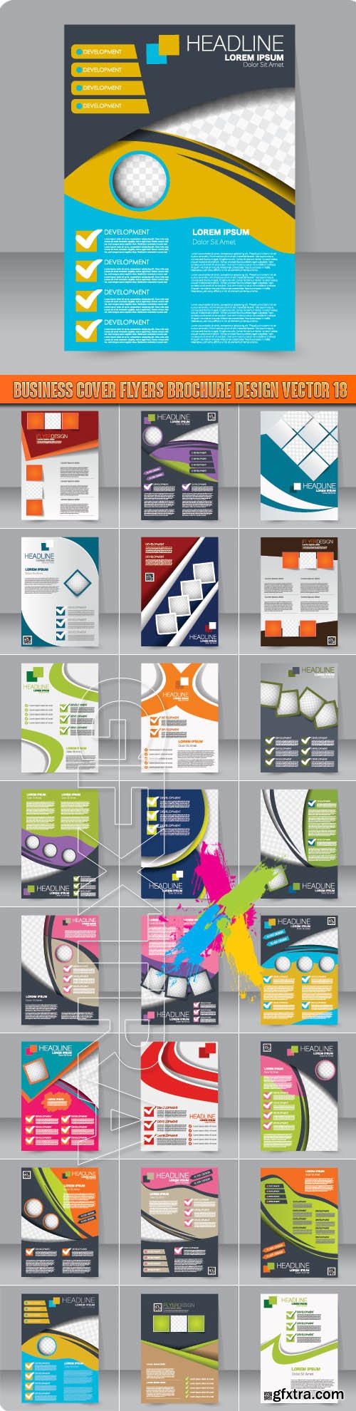 Business cover flyers brochure design vector 18