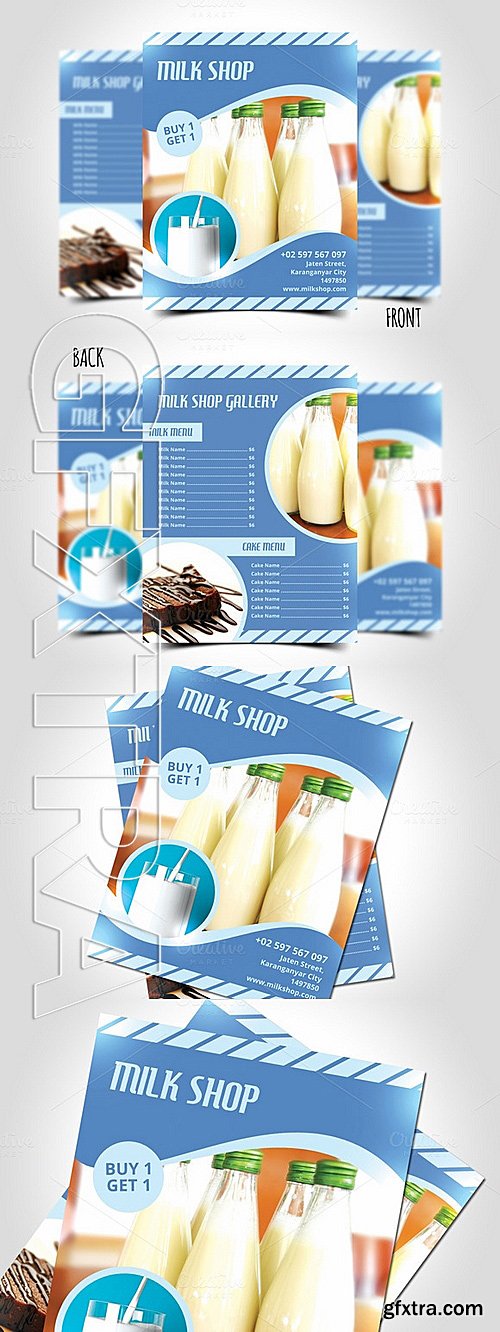 CM - Milk Shop Flyer Template 660235