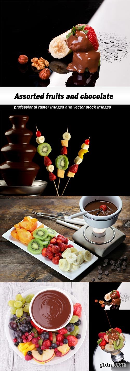 Assorted fruits and chocolate-5xJPEGs