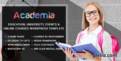 ThemeForest - Academia v1.5 - Education Center WordPress Theme - 14806196