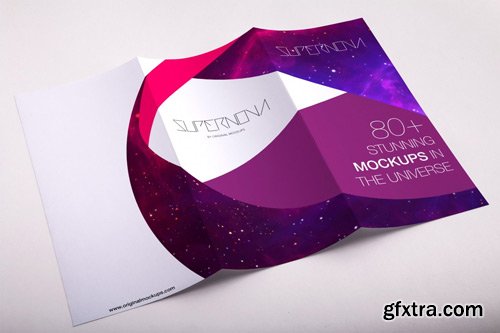 Original Mockup - A4 Trifold Brochure PSD Mockup 01