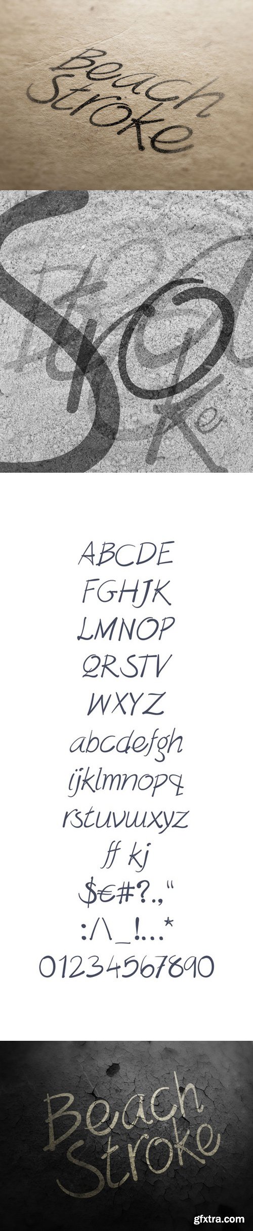 BeachStroke Font, New hand written typeface design