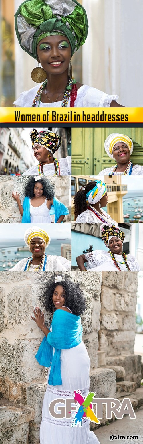 Women of Brazil in headdresses