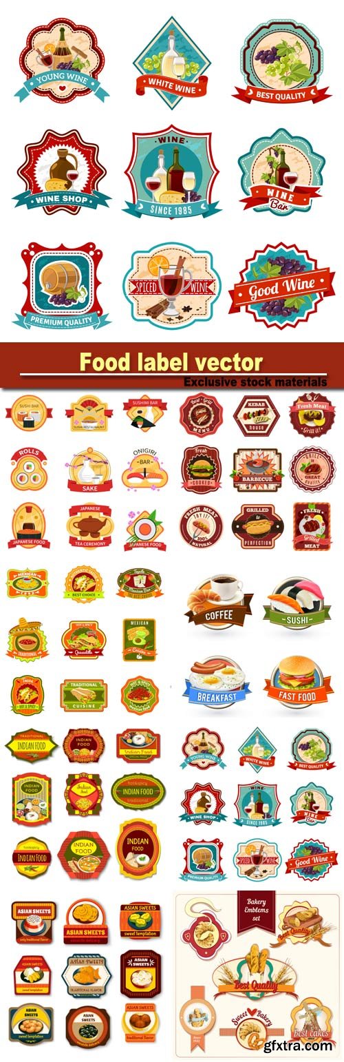 Food label vector