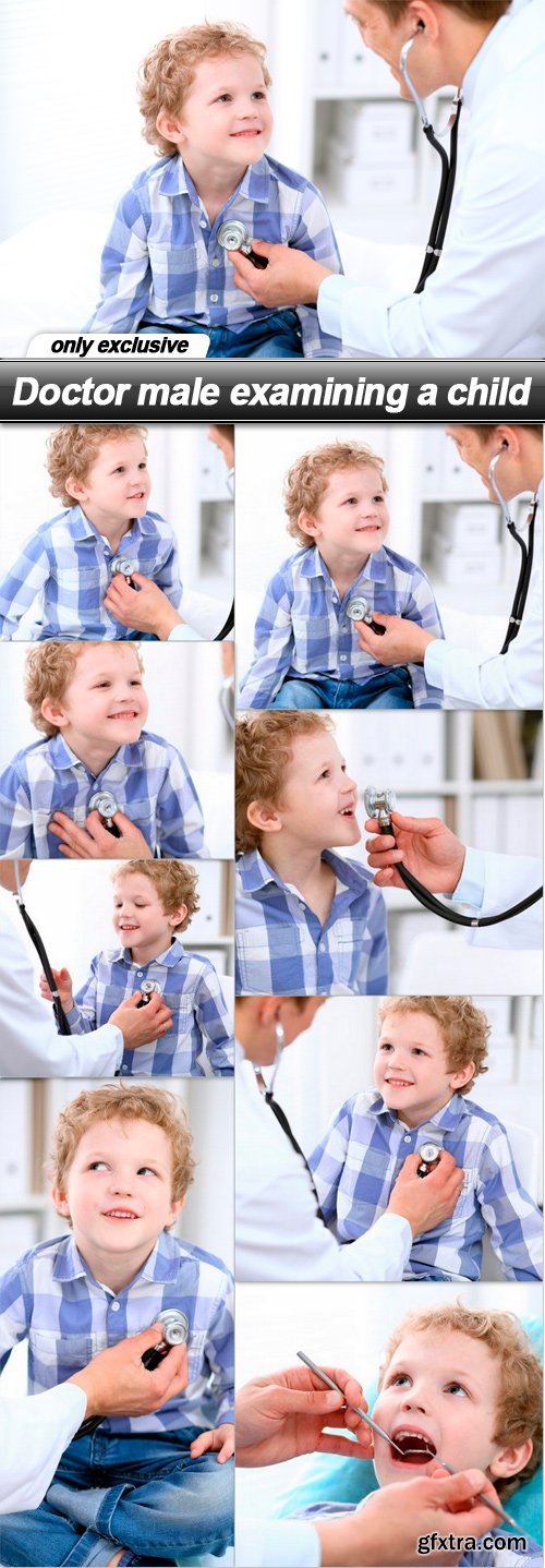 Doctor male examining a child - 8 UHQ JPEG