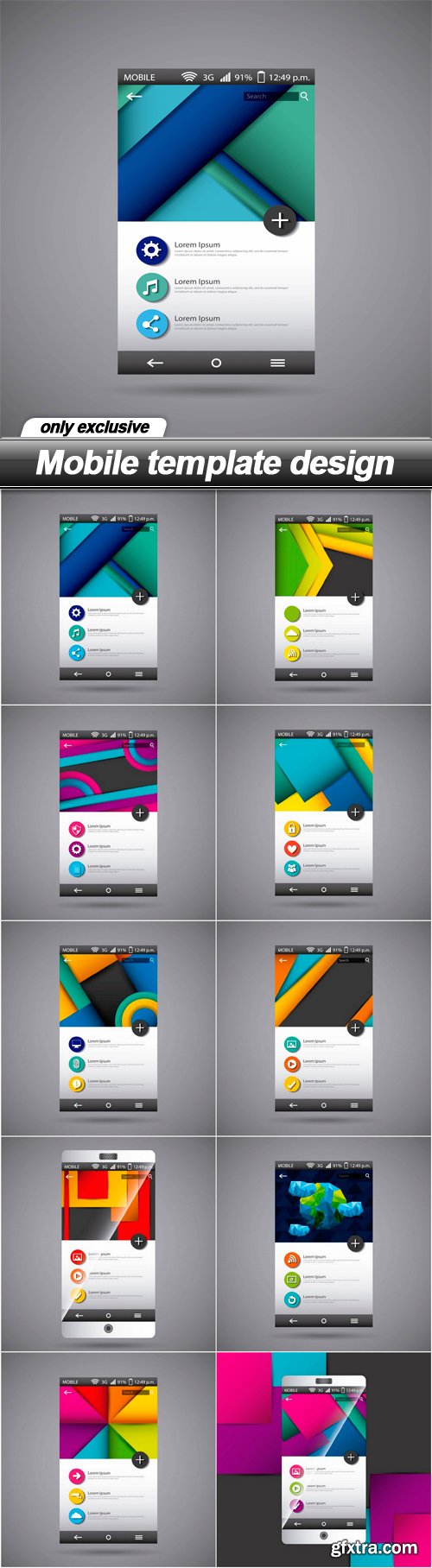 Mobile template design - 10 EPS