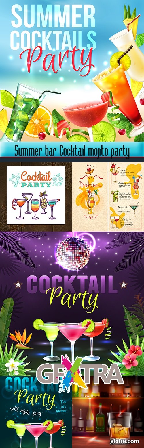 Summer bar Cocktail mojito party
