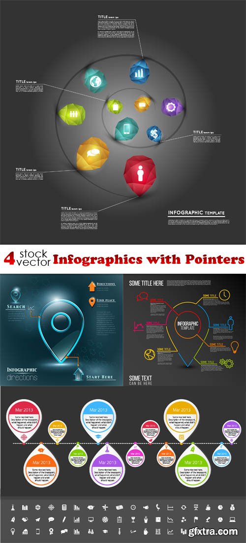 Vectors - Infographics with Pointers
