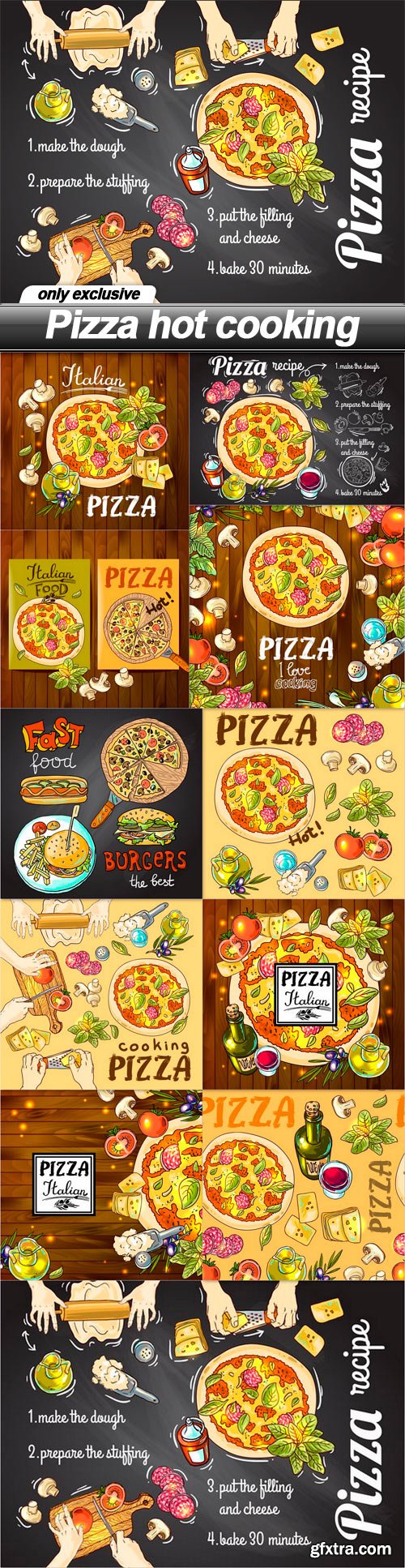 Pizza hot cooking - 11 EPS