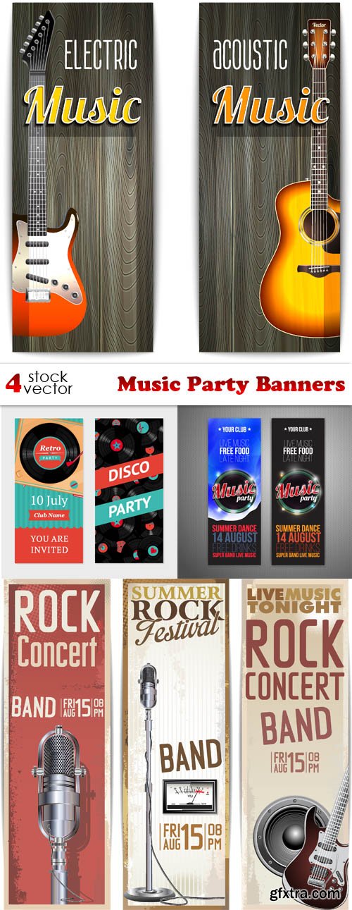Vectors - Music Party Banners