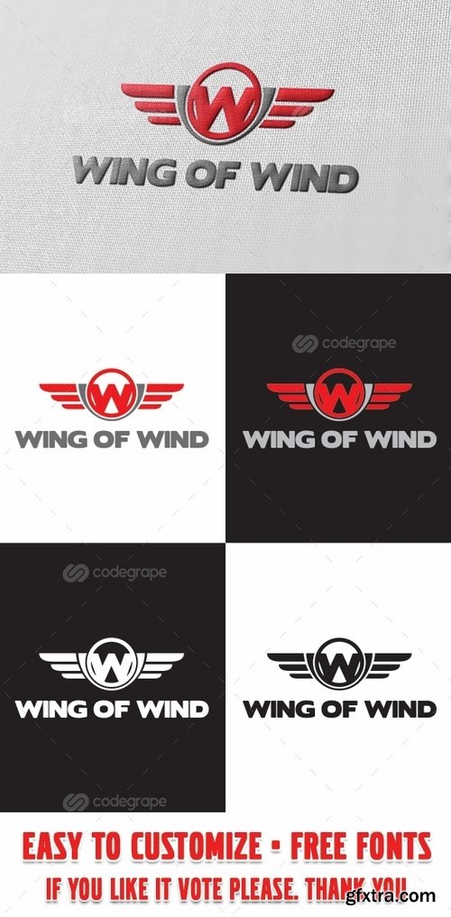 Wing of Wind Logo Template 6100