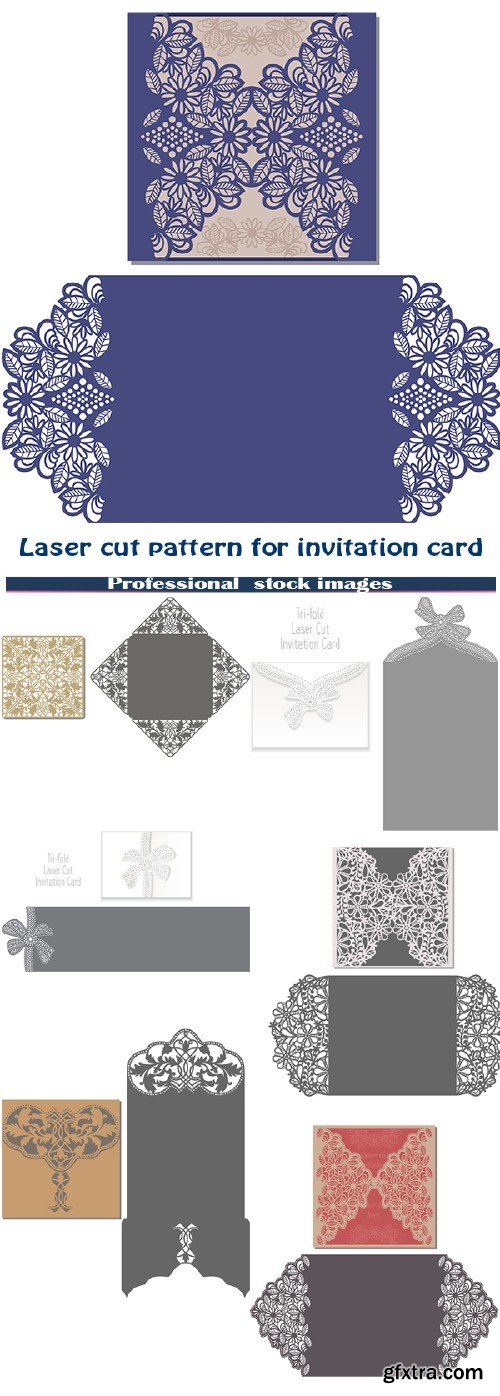 Laser cut pattern for invitation card