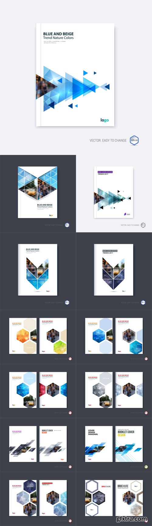15 Abstract Cover Design Business Brochure Template Layout Report 2