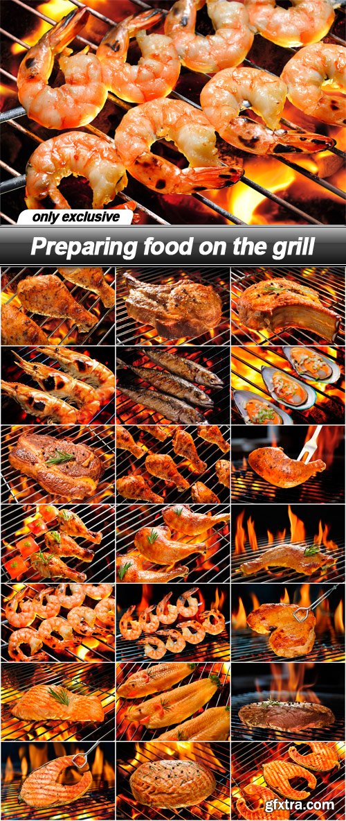 Preparing food on the grill - 21 UHQ JPEG