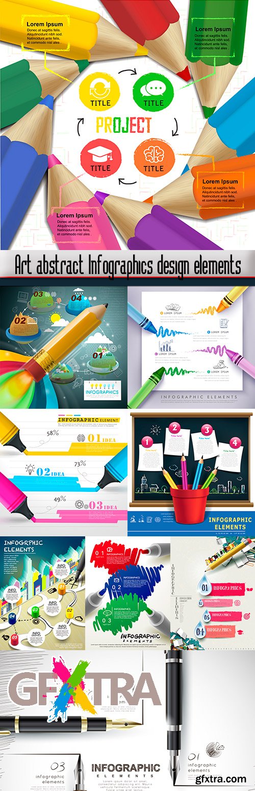 Art abstract Infographics design elements