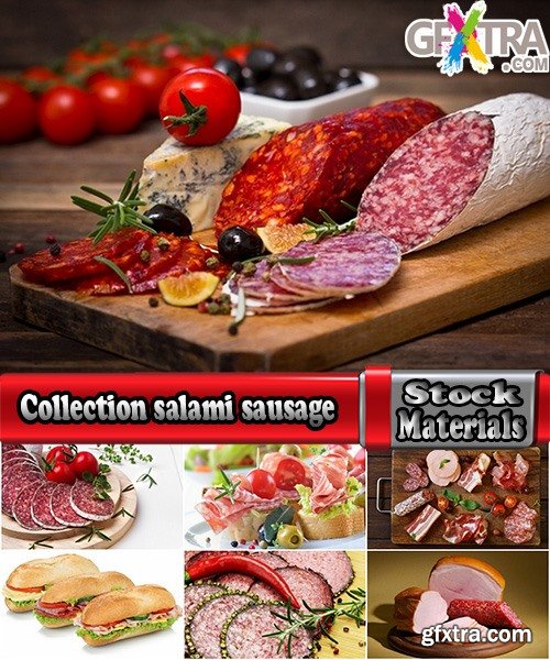 Collection salami sausage delicacy meat 25 HQ Jpeg