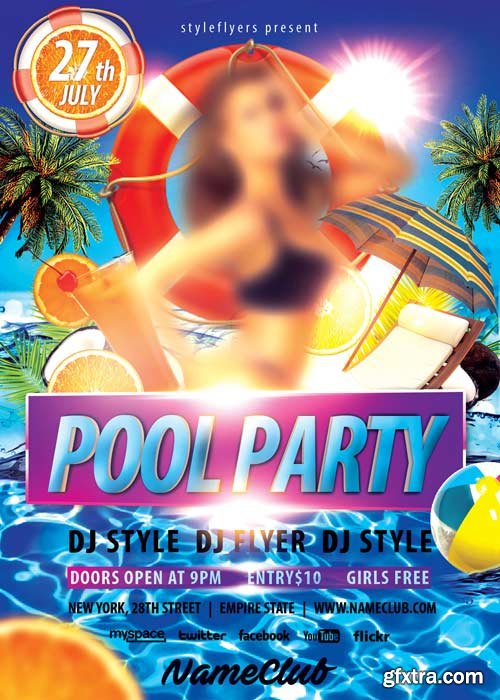 Pool Party V5 PSD Flyer Template