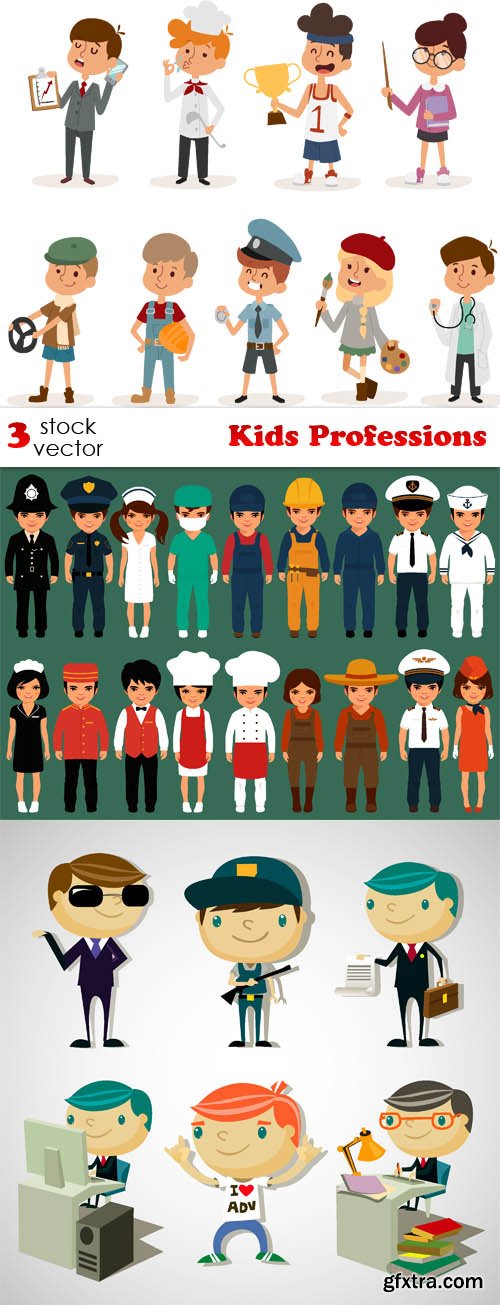 Vectors - Kids Professions