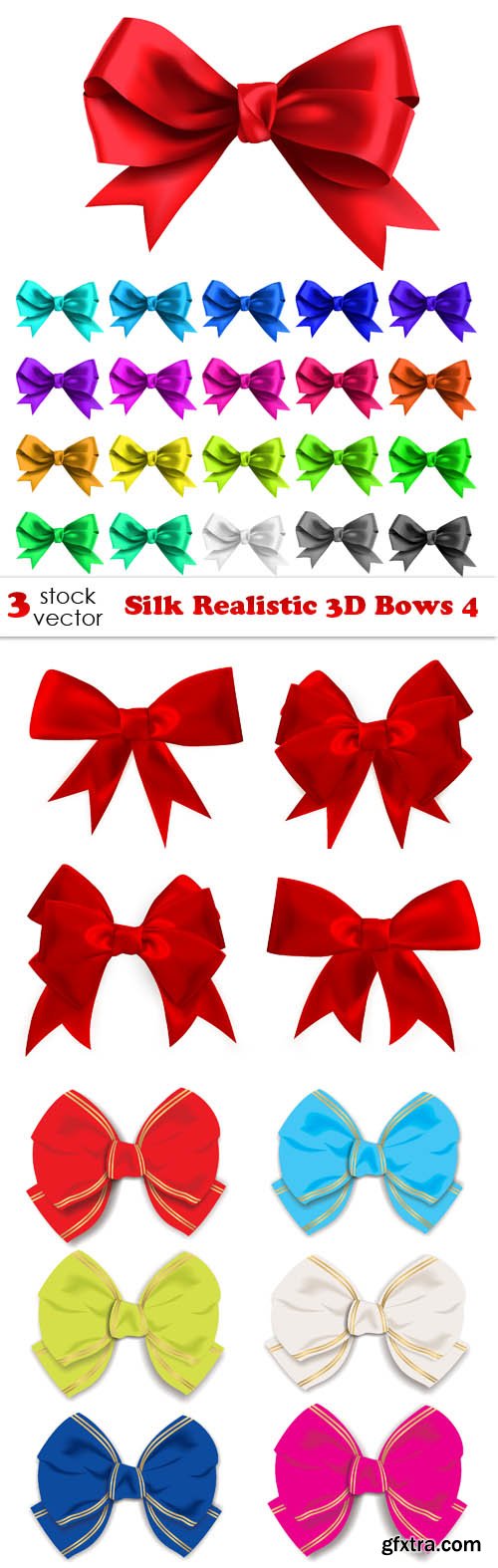 Vectors - Silk Realistic 3D Bows 4